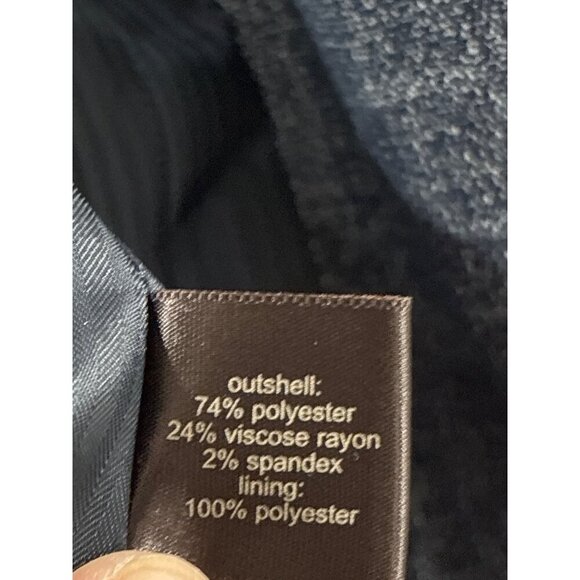 The Limited Collection womens career Blazer color Blue pockets 2 buttons front - Picture 8 of 10